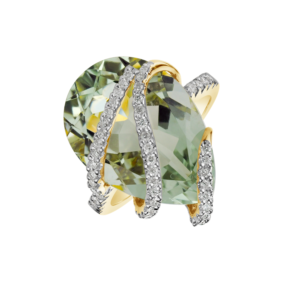 Diamond rings with Amethyst Angeletta