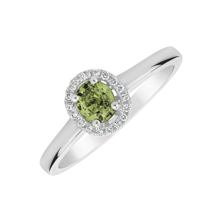 Diamond ring with Sapphire Madison