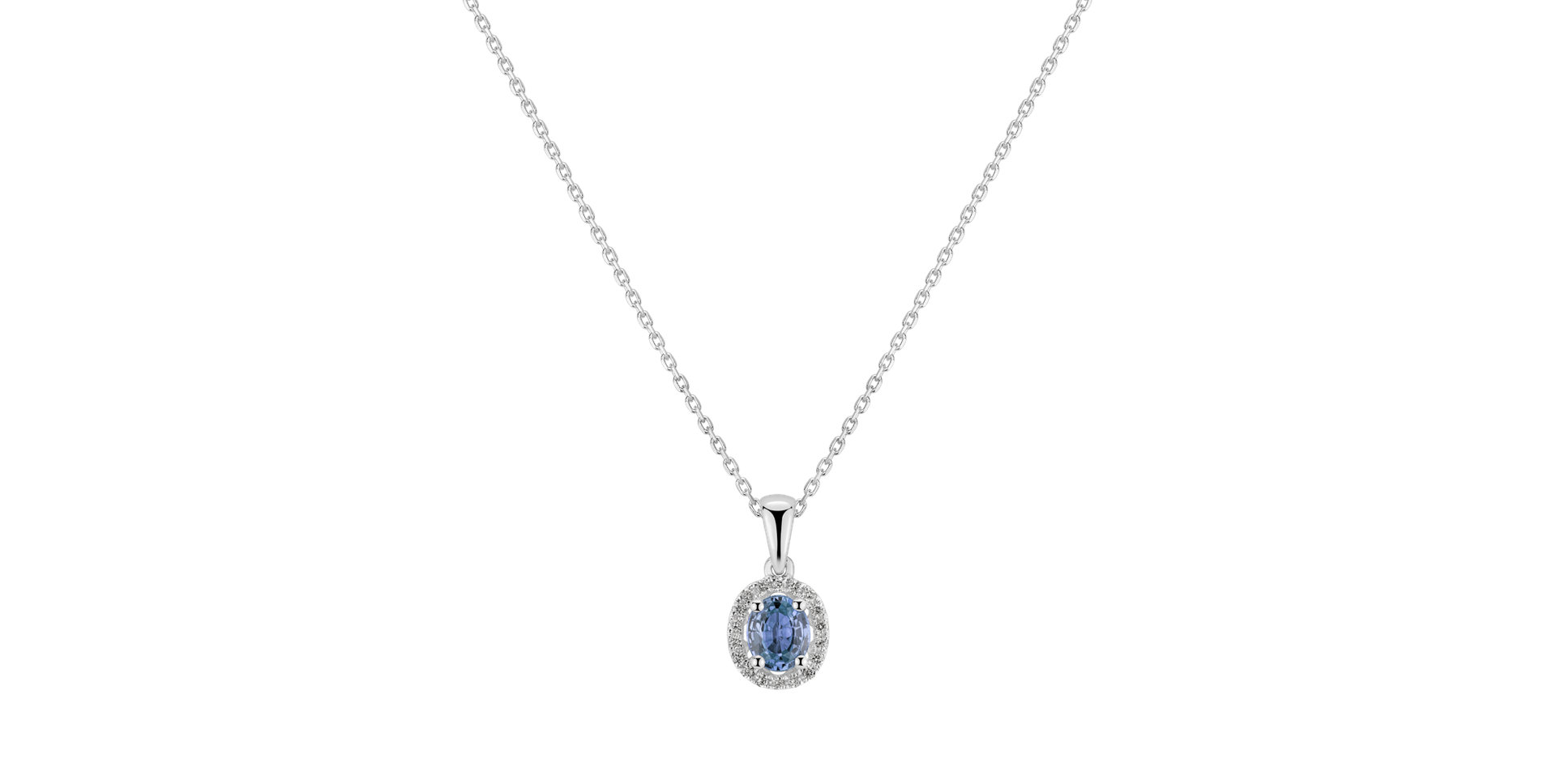 Diamond pendant with Sapphire Royal Love