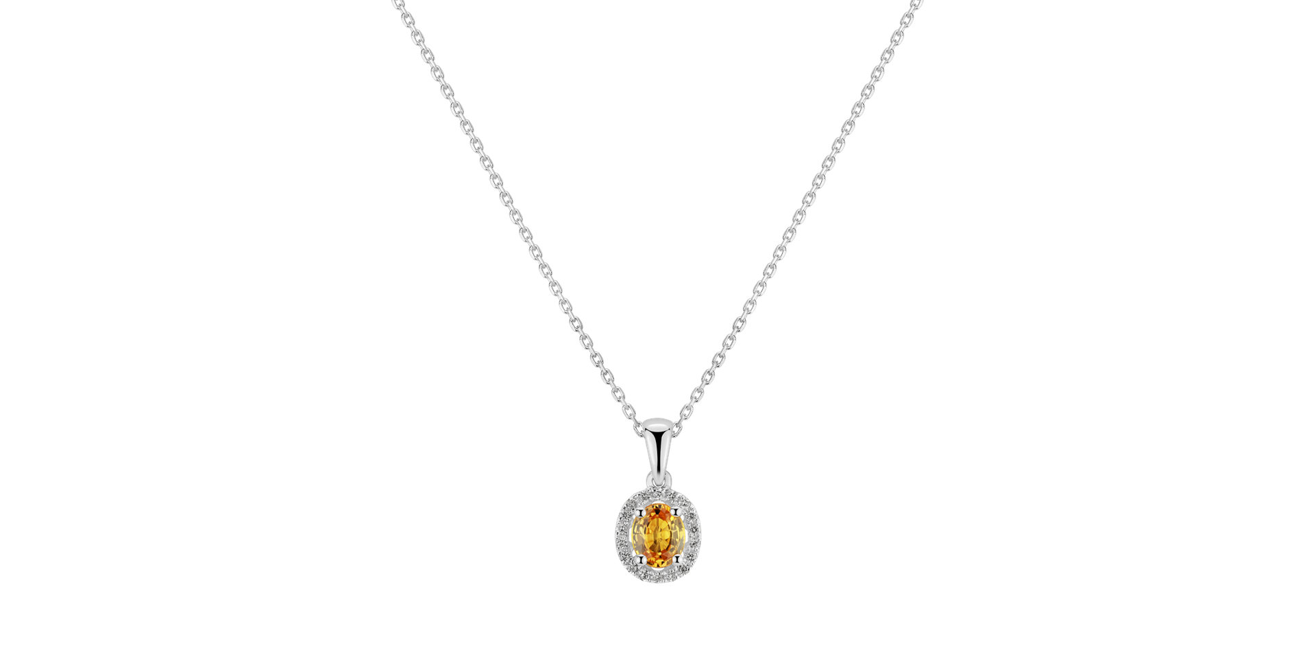 Diamond pendant with Sapphire Sapphire Princess