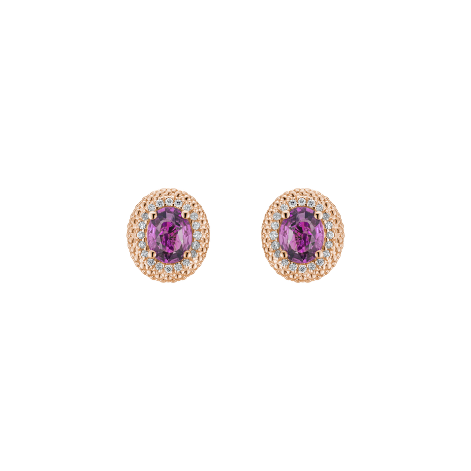 Diamond earrings with Sapphire Frances Sorrow