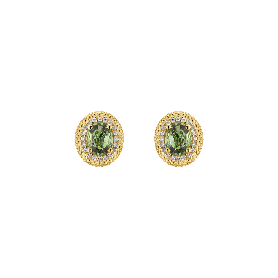 Diamond earrings with Sapphire Frances Sorrow