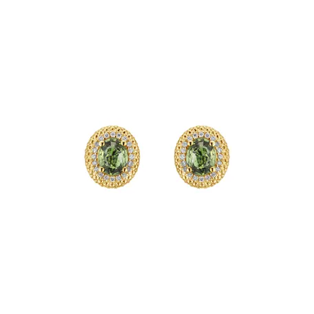 Diamond earrings with Sapphire Royal Sapphire