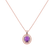 Diamond necklace with Sapphire Pink Princess2