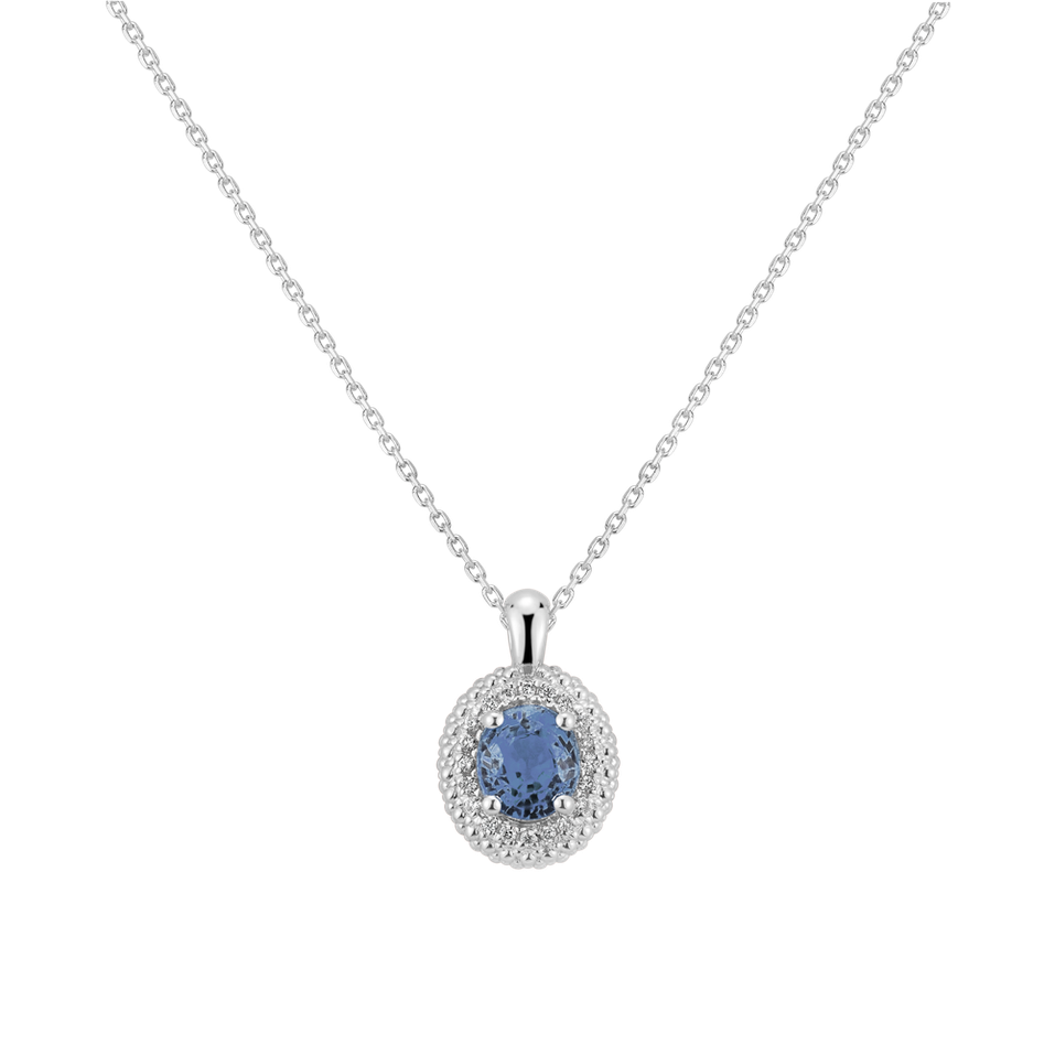 Diamond necklace with Sapphire Light Princess