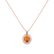 Diamond necklace with Sapphire Orange Princess2