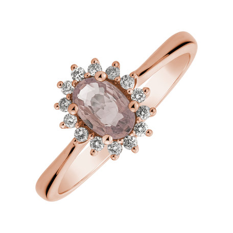 Diamond ring with Sapphire Princess