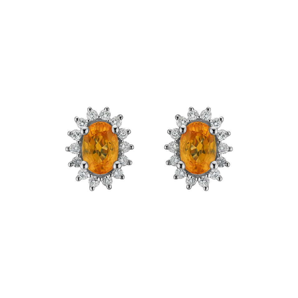 Diamond earrings with Sapphire Princess Sparkle