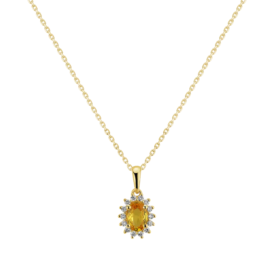 Diamond pendant with Sapphire Princess Sparkle