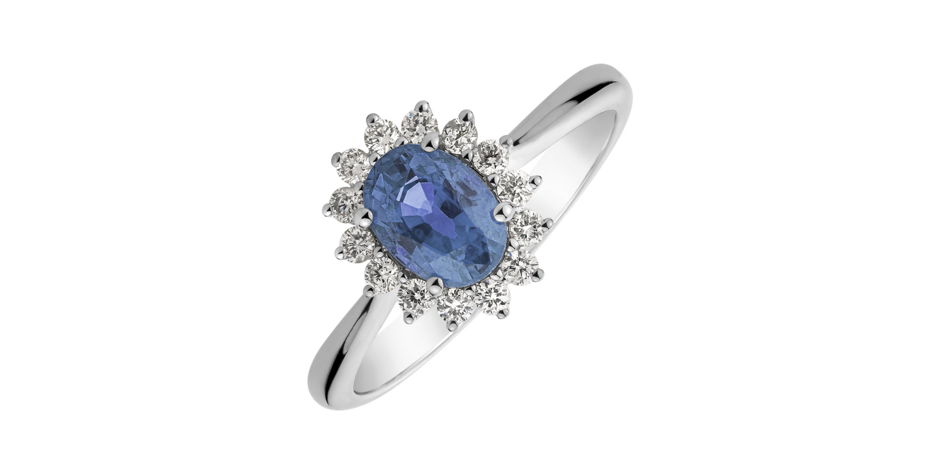 Diamond ring with Sapphire Princess