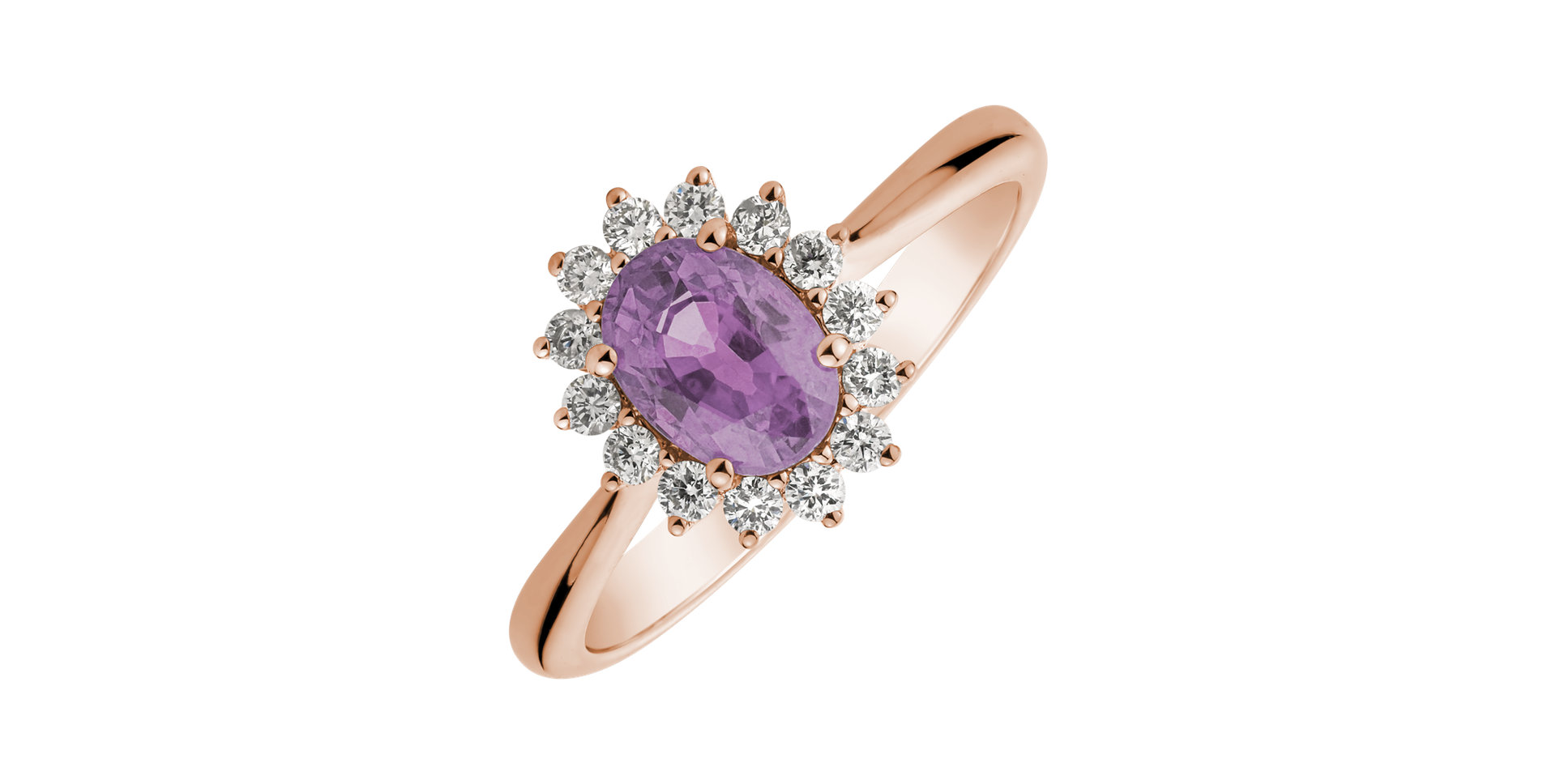 Diamond ring with Sapphire Princess