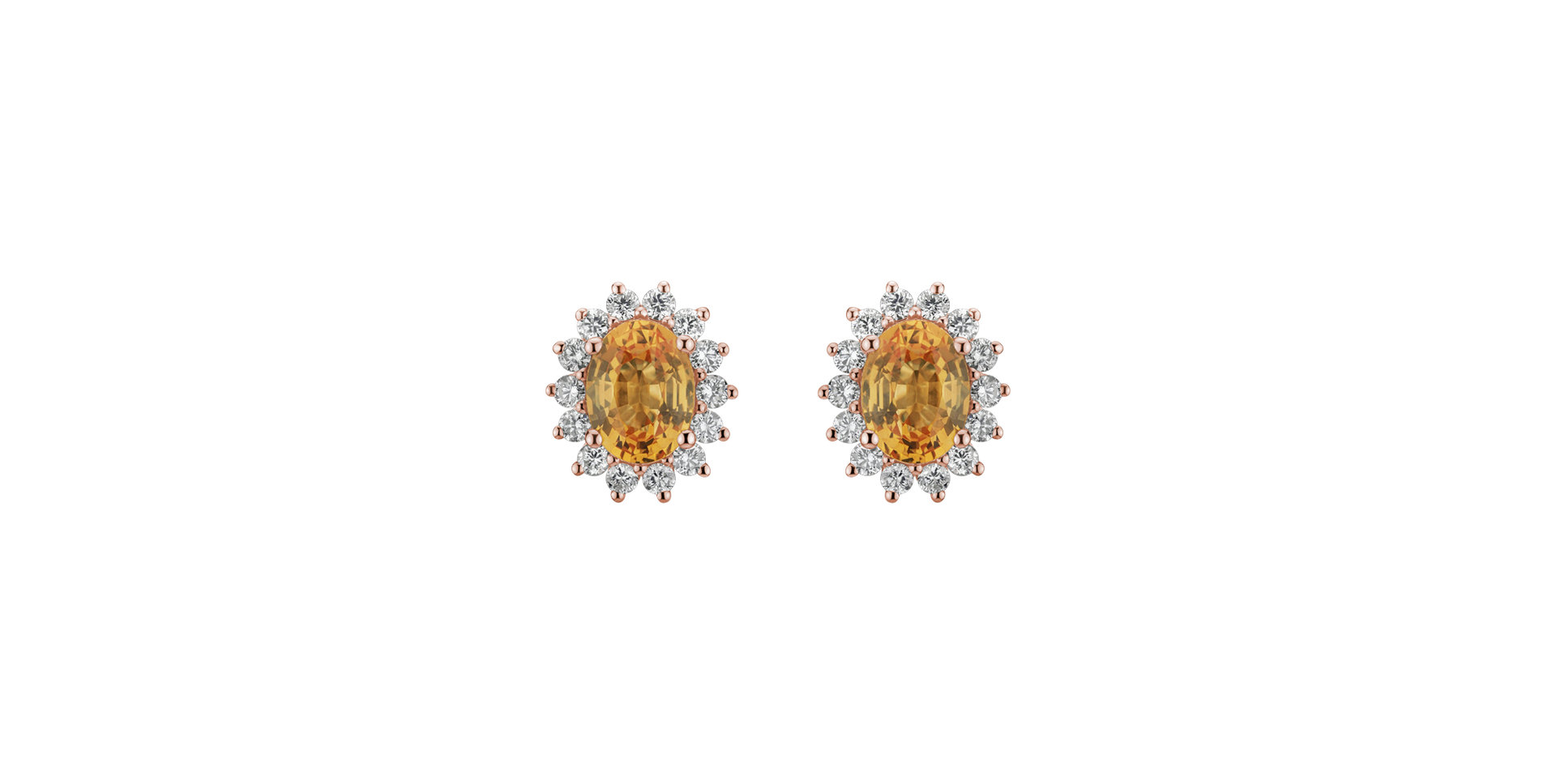 Diamond earrings with Sapphire Princess