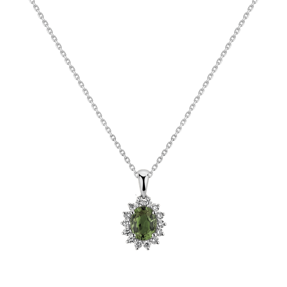 Diamond pendant with Sapphire Princess Sparkle