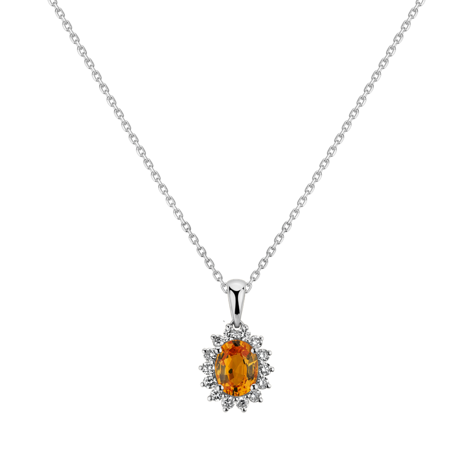 Diamond pendant with Sapphire Princess Sparkle