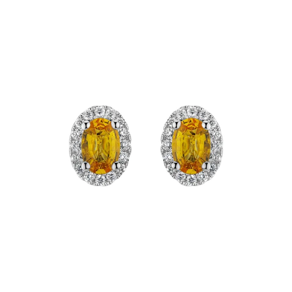Diamond earrings with Sapphire Imperial Allegory