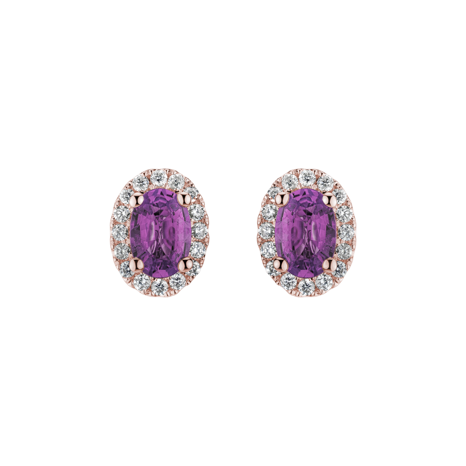 Diamond earrings with Sapphire Imperial Allegory