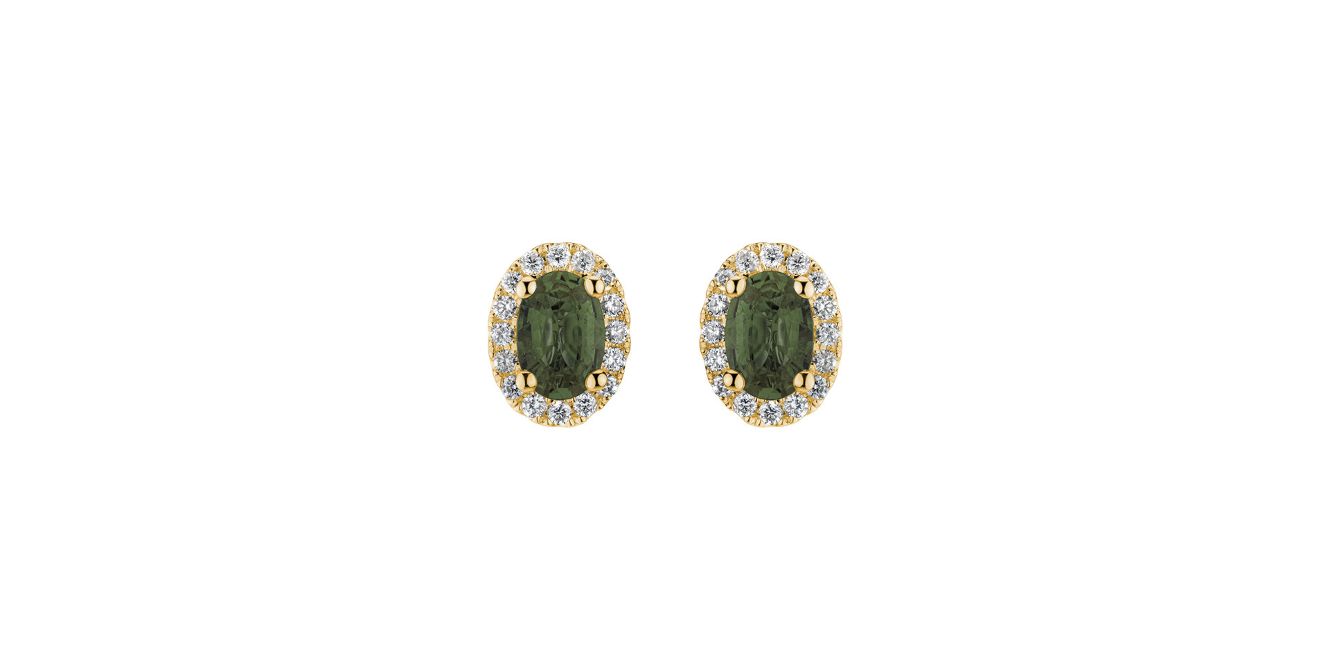 Diamond earrings with Sapphire Imperial Allegory