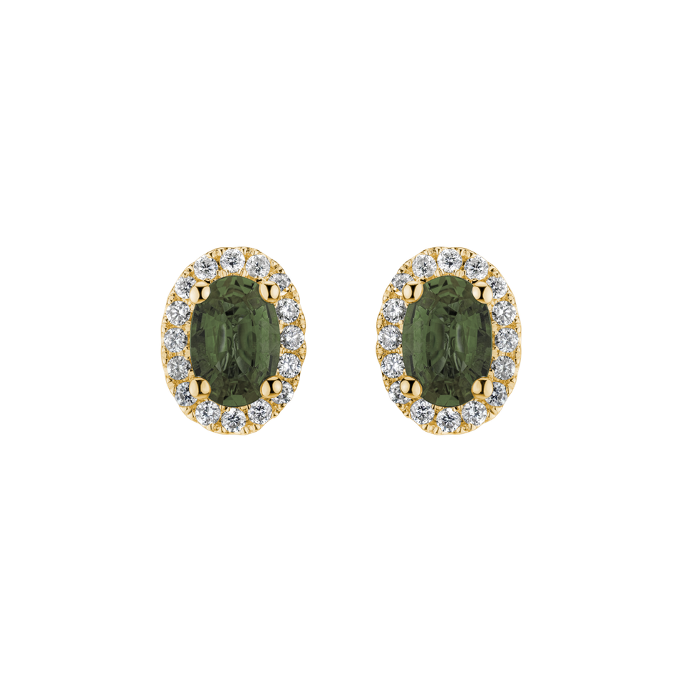 Diamond earrings with Sapphire Imperial Allegory