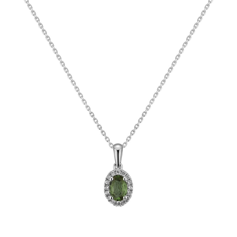 Diamond pendant with Sapphire Princess