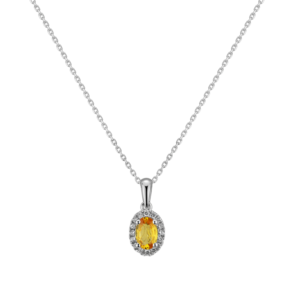 Diamond pendant with Sapphire Princess Essence