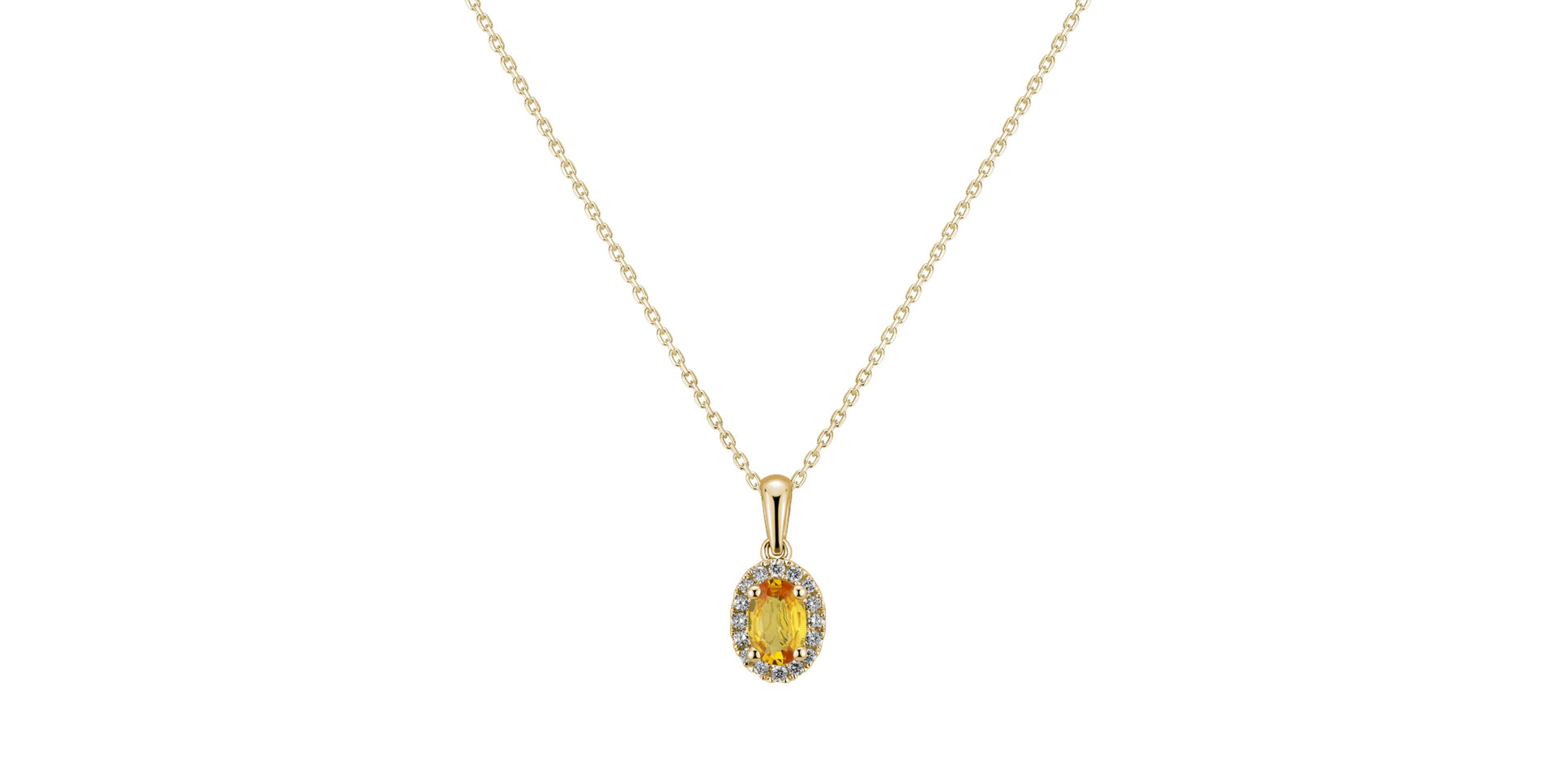 Diamond pendant with Sapphire Princess Essence
