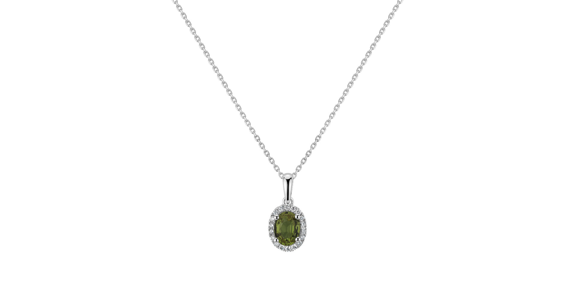 Diamond pendant with Sapphire Princess