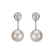Diamond earrings with Pearl Beauty Queen2
