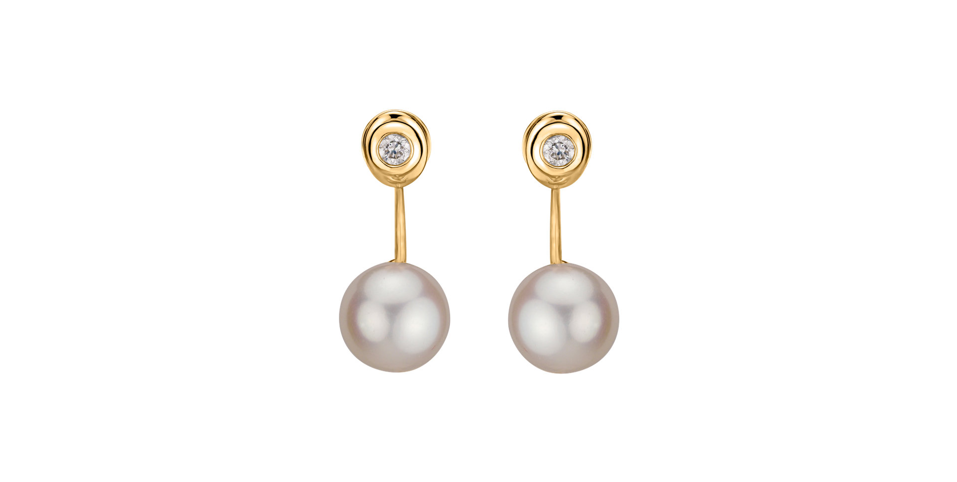 Diamond earrings with Pearl Beauty Queen