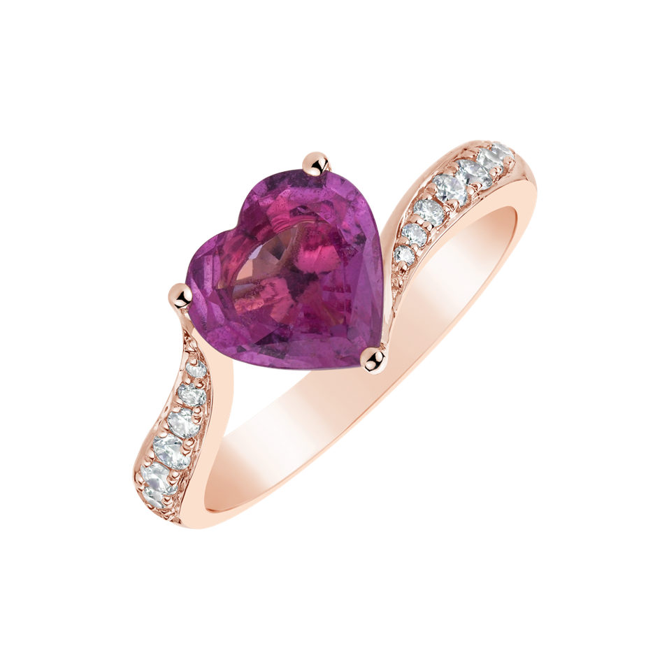 Diamond ring with Sapphire Spirit Love