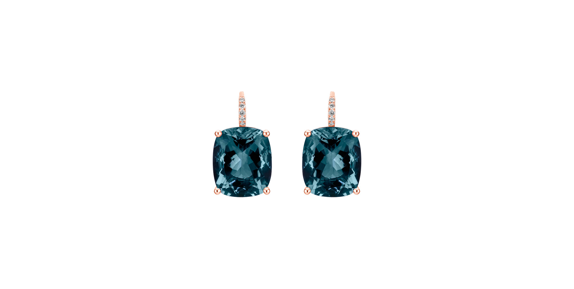Diamond earrings with Topaz Apollo
