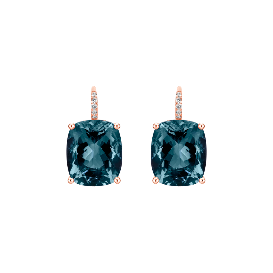 Diamond earrings with Topaz Apollo