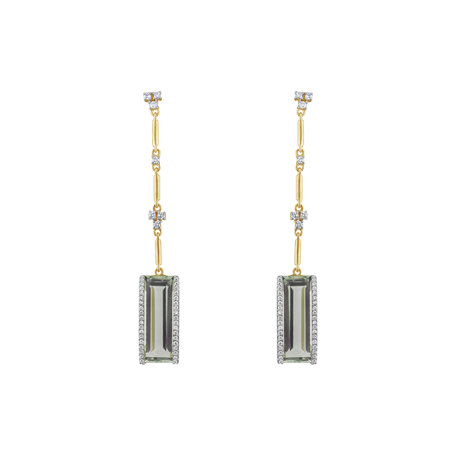 Diamond earrings with Amethyst Important Member
