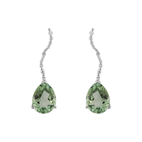 Diamond earrings with Amethyst General Interest