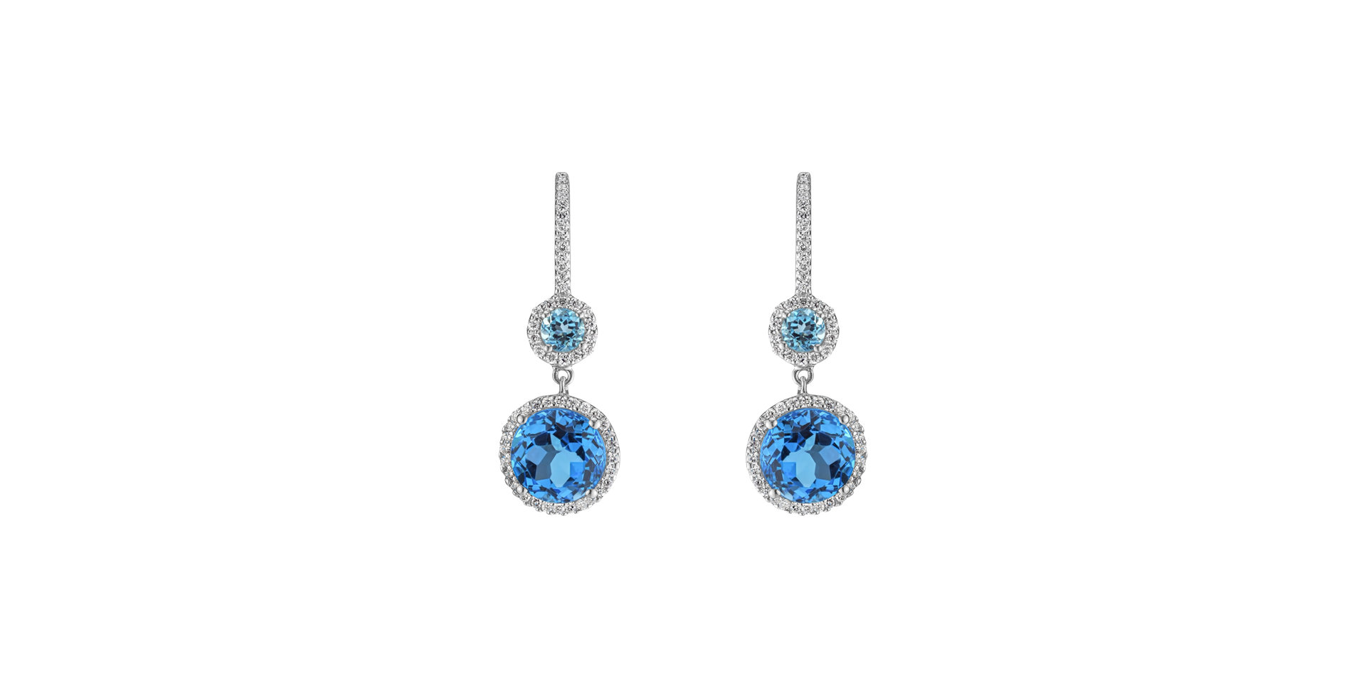 Diamond earrings with Topaz Ilaria