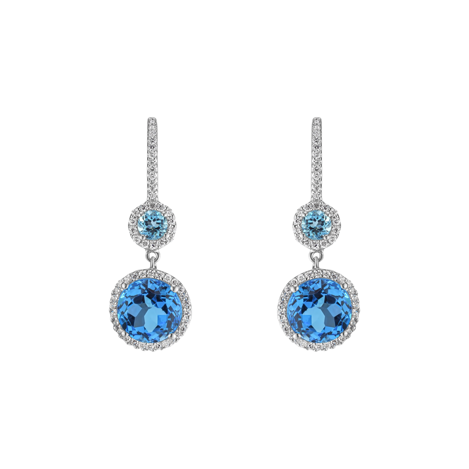 Diamond earrings with Topaz Ilaria