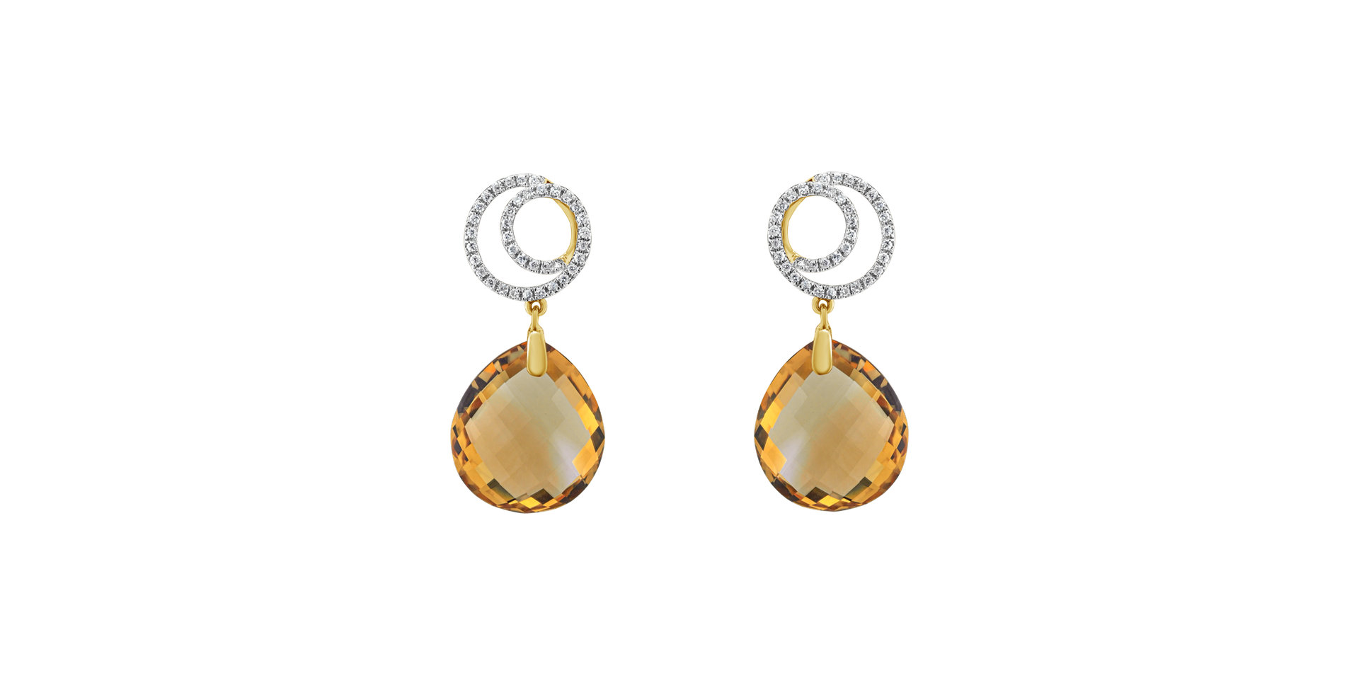 Diamond earrings with Citríne Fabulous Fiction