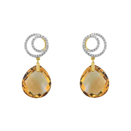Diamond earrings with Citríne Fabulous Fiction