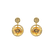 Earrings with brown and black diamonds and Citrine Bright Gismonda2