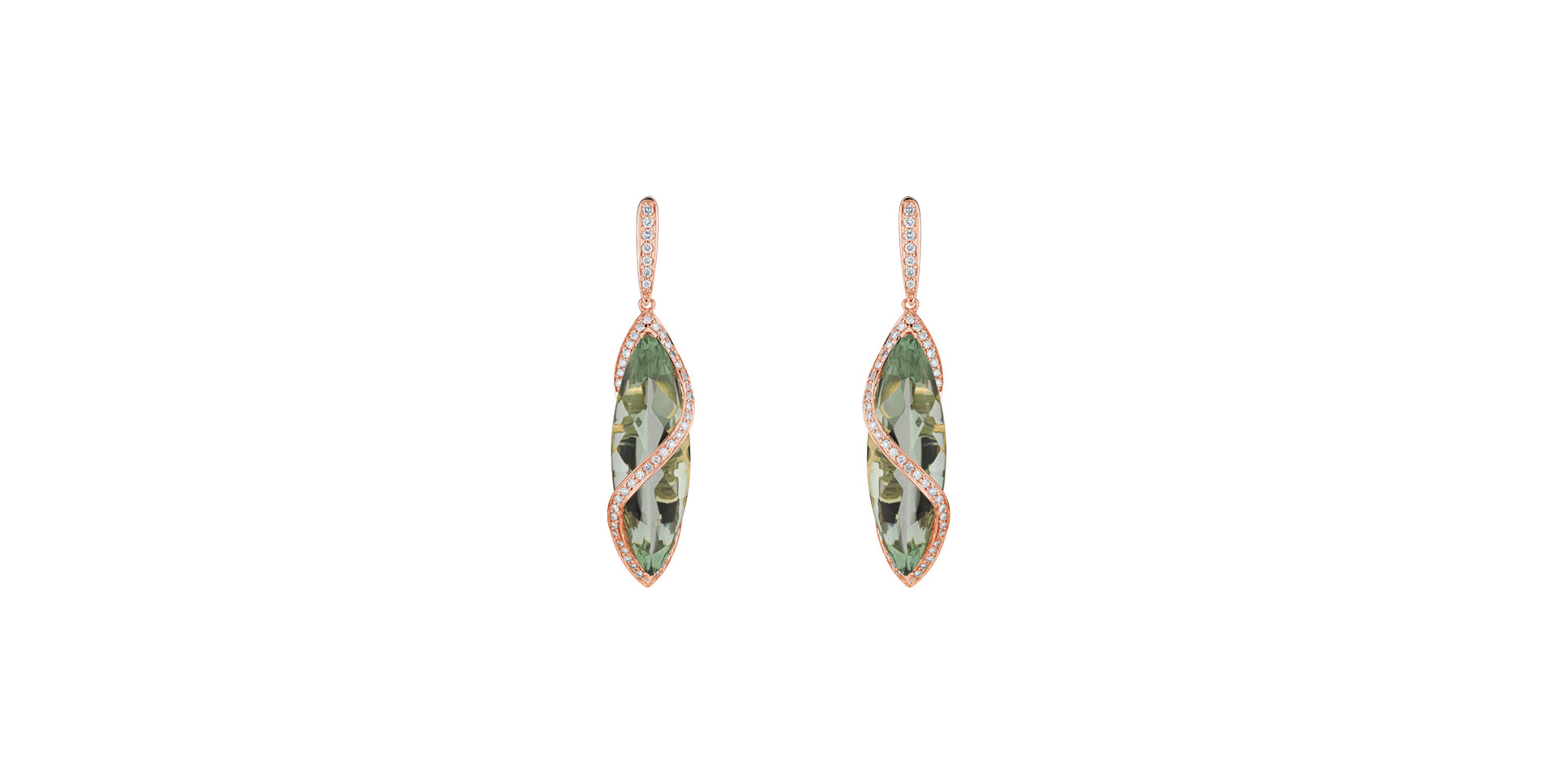 Diamond earrings with Amethyst Ptolemy