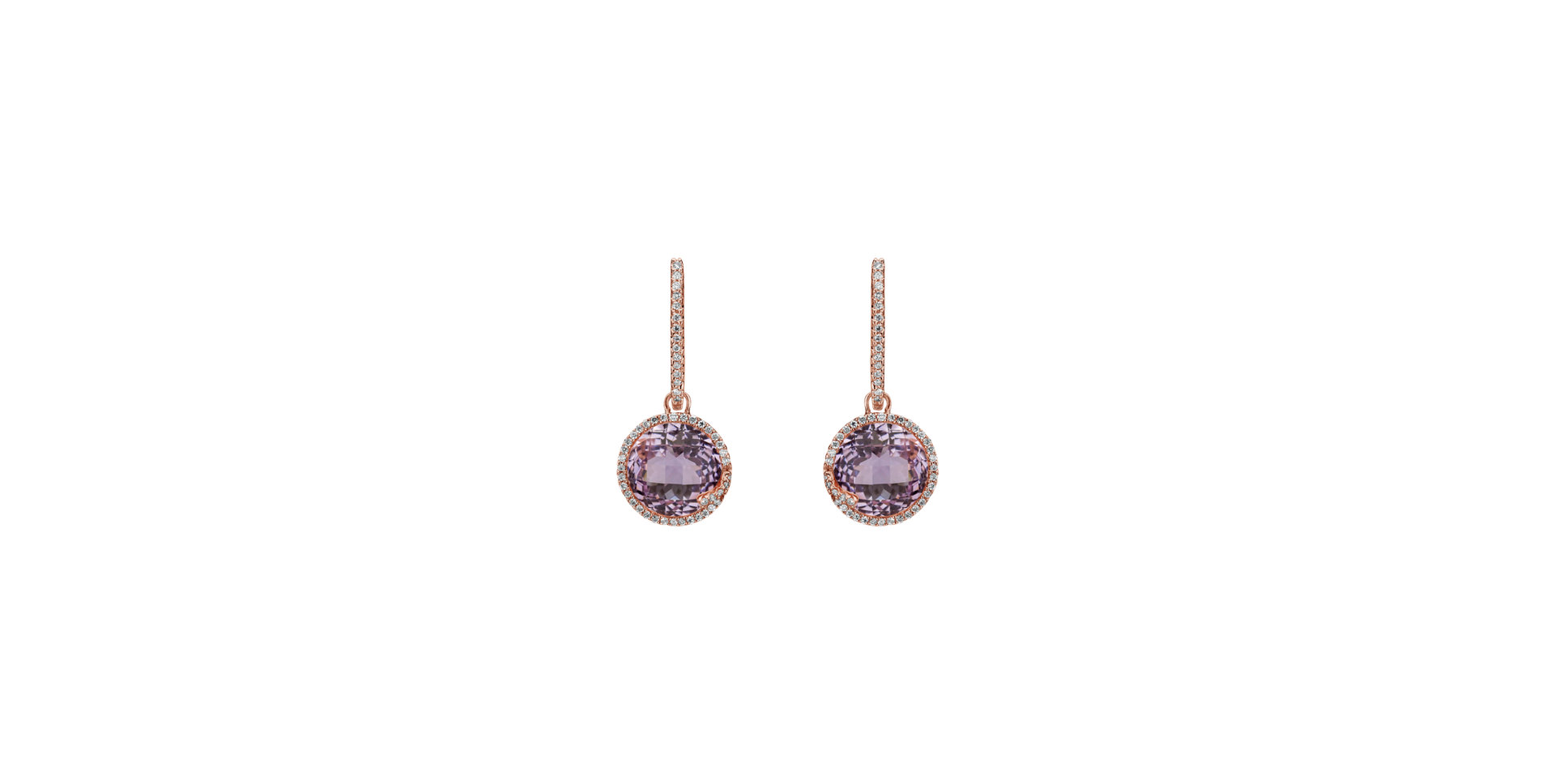 Diamond earrings with Amethyst Gianluca