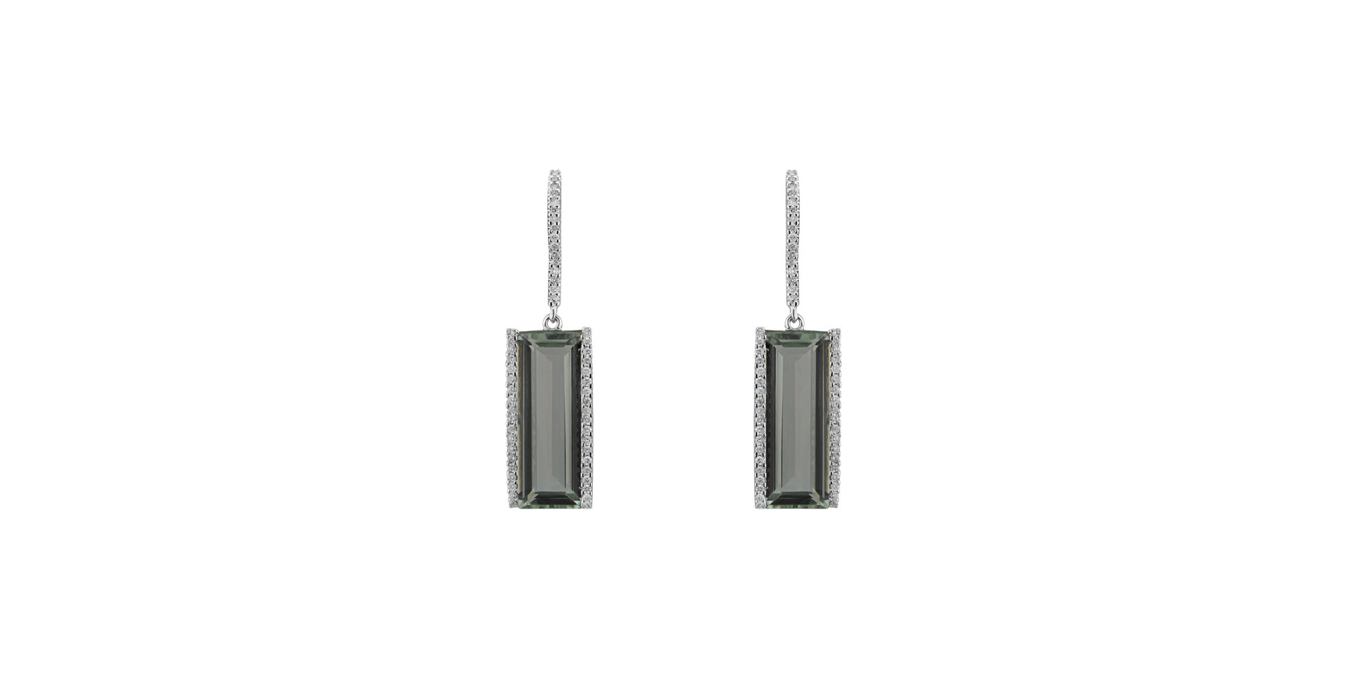 Diamond earrings with Amethyst Theophany