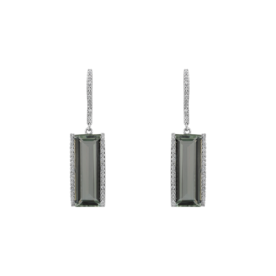 Diamond earrings with Amethyst Theophany