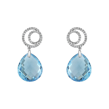 Diamond earrings with Topaz Fabulous Fiction