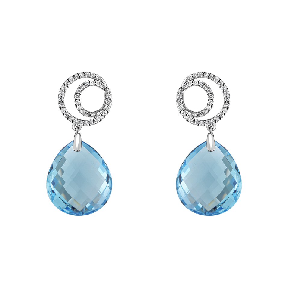 Diamond earrings with Topaz Fabulous Fiction
