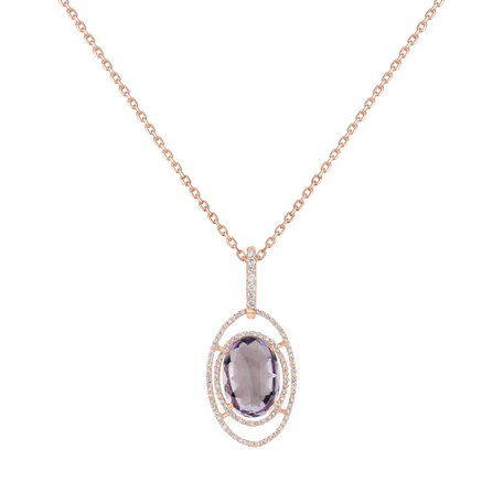 Diamond pendant with Amethyst California Imagination