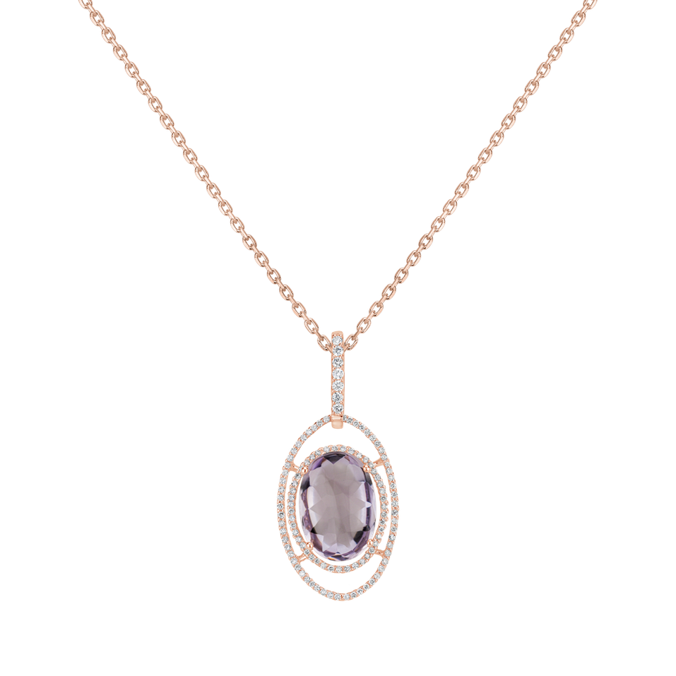 Diamond pendant with Amethyst California Imagination