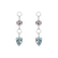 Diamond earrings, Amethyst and Topaz Folk Hero2
