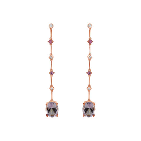 Diamond earrings, Amethyst and Sapphire Conservative Possibility
