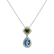 Diamond necklace with Topaz and Peridote Tough Decision2