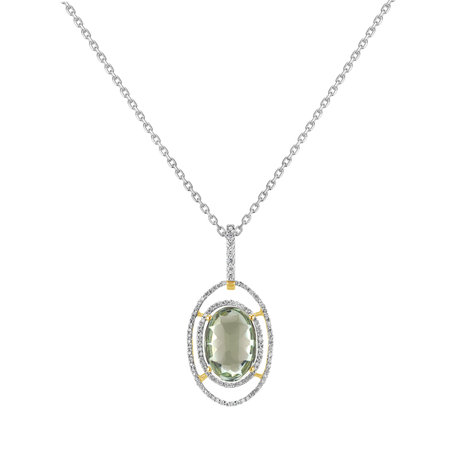 Diamond pendant with Amethyst California Imagination